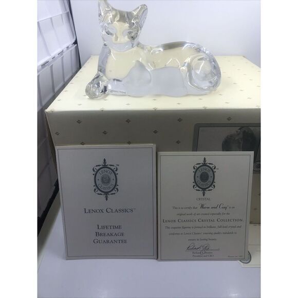 Lenox Crystal Collection. Warm And Cozy. Cat And Kitten. Vintage - Picture 1 of 16